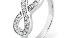 925 Sterling Silver Cubic Zirconia Infinity Symbol CZ Wedding Band Ring, Limited time offer at special price