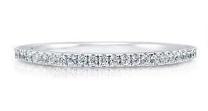 Micro Pave Cubic Zirconia 925 Sterling Silver Half Eternity Ring Band – Nickel Free Engagement Wedding Band Ring-Mother’s Day Gift Jewelry
