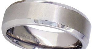 7mm Beveled Edge Comfort Fit Titanium Wedding Band ( Available Ring Sizes 7-12 1/2)