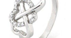 925 Sterling Silver Cubic Zirconia Infinity & Heart Symbol CZ Wedding Band Ring, Limited time offer at special price