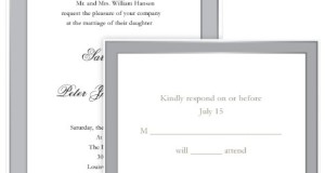 Gartner Studios Elegant Border Wedding Invitation Kit, Platinum, 50-Count (61059)