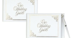 Baby Keepsake: White Wedding Guest Book – Without Pen