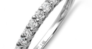 0.33 Carat (ctw) 14K White Gold Round Diamond Anniversary Ring Wedding Matching Band Guard 1/3 CT