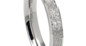 4MM 316L Stainless Steel Sparkle Finish Beveled Men’s Wedding Band Ring