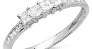 0.50 Carat (ctw) 14k White Gold Princess Cut Diamond Ladies Anniversary Wedding Band Stackable Ring 1/2 CT