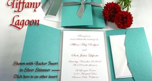 Pocket Folder Invitation Kit – Tiffany Lagoon Blue – Pack of 20