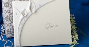 Calla lily design wedding guest book, 1 piece
