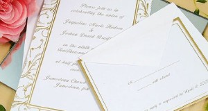 Gold Swirl Wedding Invitation Kit