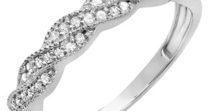0.25 Carat (ctw) Round Diamond Ladies Anniversary Wedding Stackable Band Swirl Ring 1/4 CT