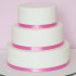 Simple Pink And White Wedding Cake